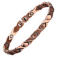 Melchior Jewellery ladies copper magnetic bracelet in chevron link design with magnetic therapy inserts and clasp