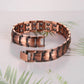 Melchior Jewellery men's copper magnetic bracelet with brushed links and visible therapy magnets