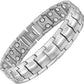 Melchior Jewellery silver titanium magnetic bracelet polished link design with internal therapy magnets