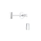 Melchior Jewellery sterling silver bar stud earrings small polished rectangular pair for everyday wear