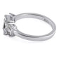 Melchior Jewellery sterling silver triple stone engagement ring with 925 hallmark and three clear prong set stones