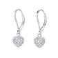 Melchior Jewellery kids crystal heart leverback earrings with sparkling crystals on heart-shaped dangles