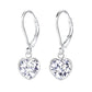Melchior Jewellery kids heart shaped drop earrings in silver with sparkling crystal hearts