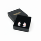 Kids hypoallergenic unicorn stud earrings by Melchior Jewellery in black gift box
