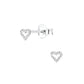 Melchior Jewellery kids open heart stud earrings in sterling silver for children