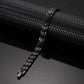 Melchior Jewellery ladies black titanium magnetic bracelet matte link design on textured black background