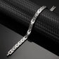 Melchior Jewellery stainless steel link magnetic health bracelet for woman with secure clasp