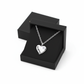 Melchior Jewellery personalised silver heart pendant with diamond detail in a personalised daughter necklace gift box