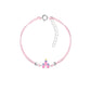 Melchior Jewellery pink castle bracelet for kids with adjustable pink cord and silver clasp