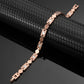 Rose Gold Stainless Steel Crystal Magnetic Bracelet - Melchior Jewellery 