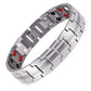 Melchior Jewellery silver titanium magnetic bracelet with polished links and therapeutic magnets