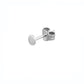 Melchior Jewellery single flat disc stud earring for men in polished silver finish