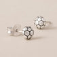 Small Football Stud Earrings Earrings For Kids made of silver by Melchior Jewellery perfect for childrens ears