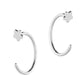 Melchior Jewellery small pull through star earrings in silver with minimalist star design