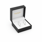 Melchior Jewellery sterling silver 18mm diamond cut hoop earrings in black gift box