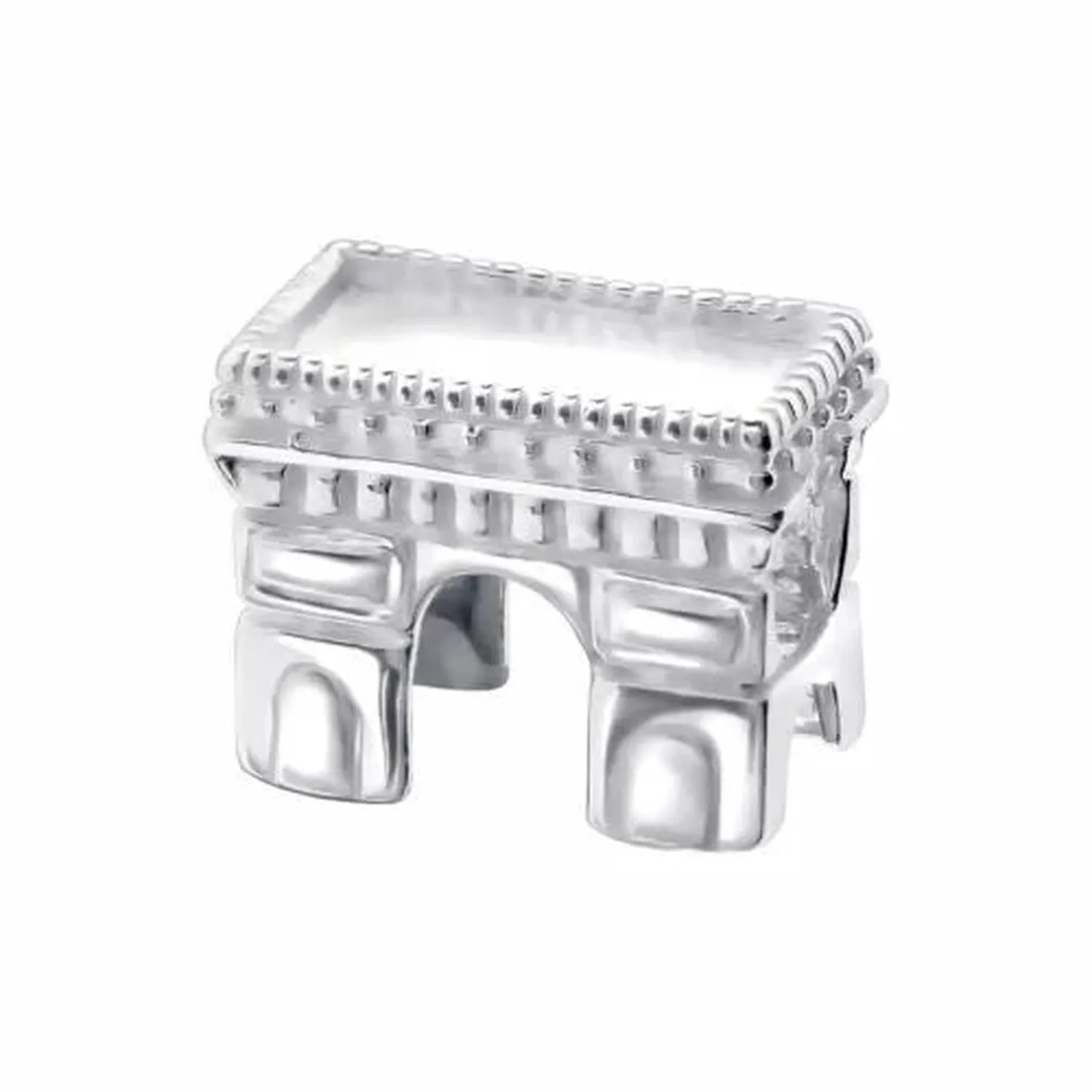 Sterling silver Arc de Triomphe charm by Melchior Jewellery detailed miniature charm bead