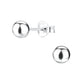 Melchior Jewellery childrens sterling silver ball stud earrings small polished spheres with 925 stamp and butterfly backs