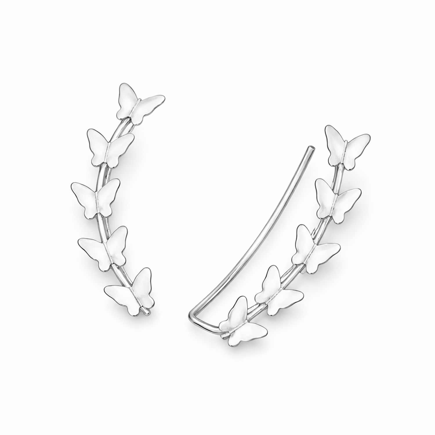 Melchior Jewellery sterling silver butterfly ear climbers with delicate butterfly design for women