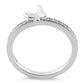 Sterling silver butterfly ring by Melchior Jewellery with delicate butterfly design and sparkling band
