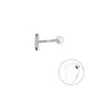 Melchior Jewellery sterling silver cartilage stud with clear crystals and secure backing for ear cartilage