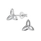 Sterling silver Celtic stud earrings by Melchior Jewellery with intricate knot design for women