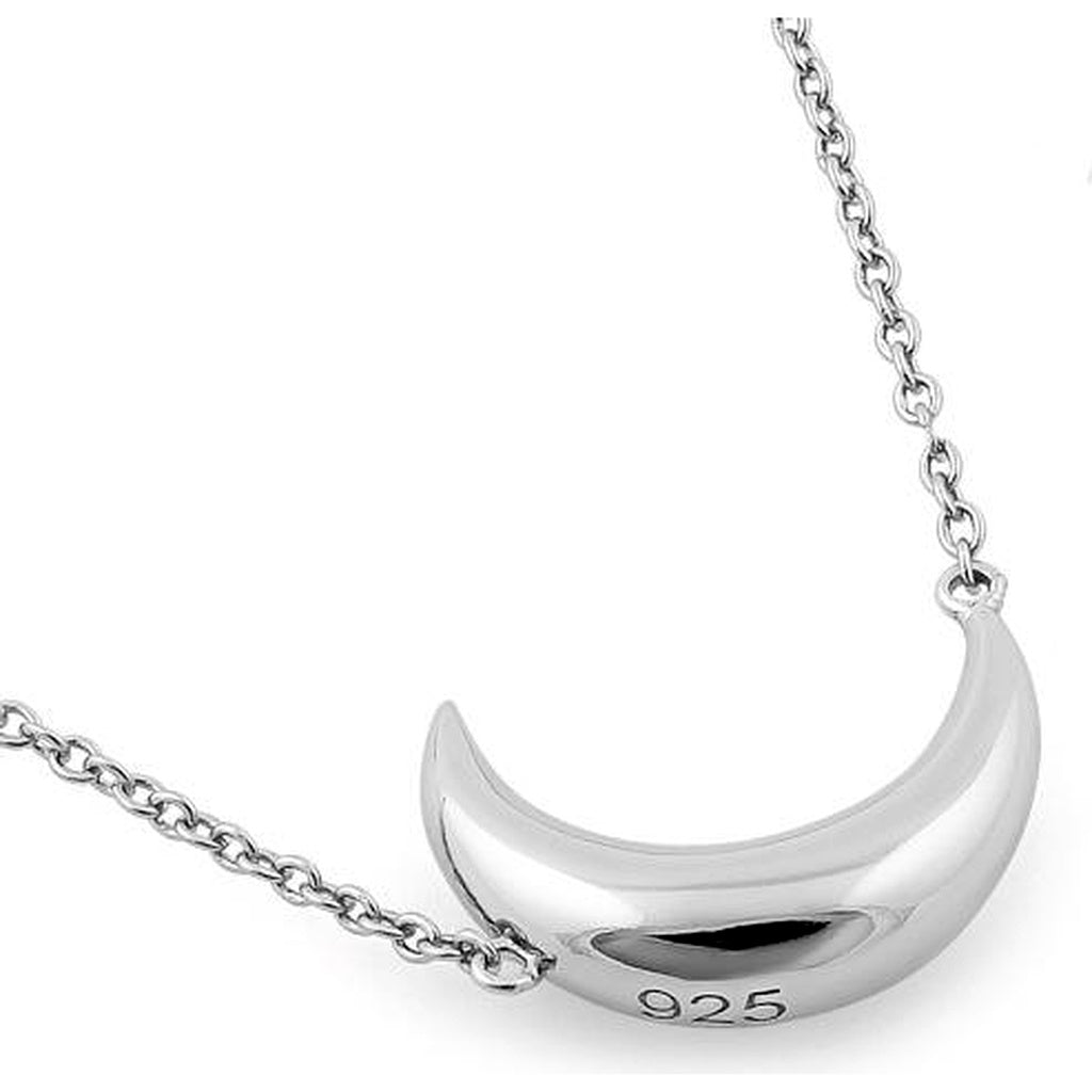 Melchior Jewellery sterling silver crescent moon necklace with chain and 925 hallmark