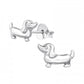 Melchior Jewellery sterling silver dachshund earrings with detailed dog design and secure backings