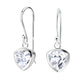 Melchior Jewellery sterling silver drop earrings with clear triangular gemstones for women