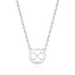 Sterling silver four leaf clover necklace from Melchior Jewellery with delicate chain and heart-shaped leaves