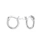 Melchior Jewellery sterling silver French lock hoop earrings with smooth polished finish