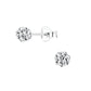 Melchior Jewellery sterling silver girls crystal stud earrings with sparkling clear crystals