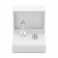 Sterling silver girls crystal stud earrings by Melchior Jewellery in white gift box