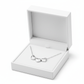Melchior Jewellery sterling silver heart choker necklace with three heart pendants in a white gift box