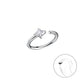 Melchior Jewellery sterling silver helix piercing hoop with star-shaped gem for ear cartilage