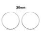 Melchior Jewellery sterling silver hoop earrings 30mm slim polished pair for women everyday wear