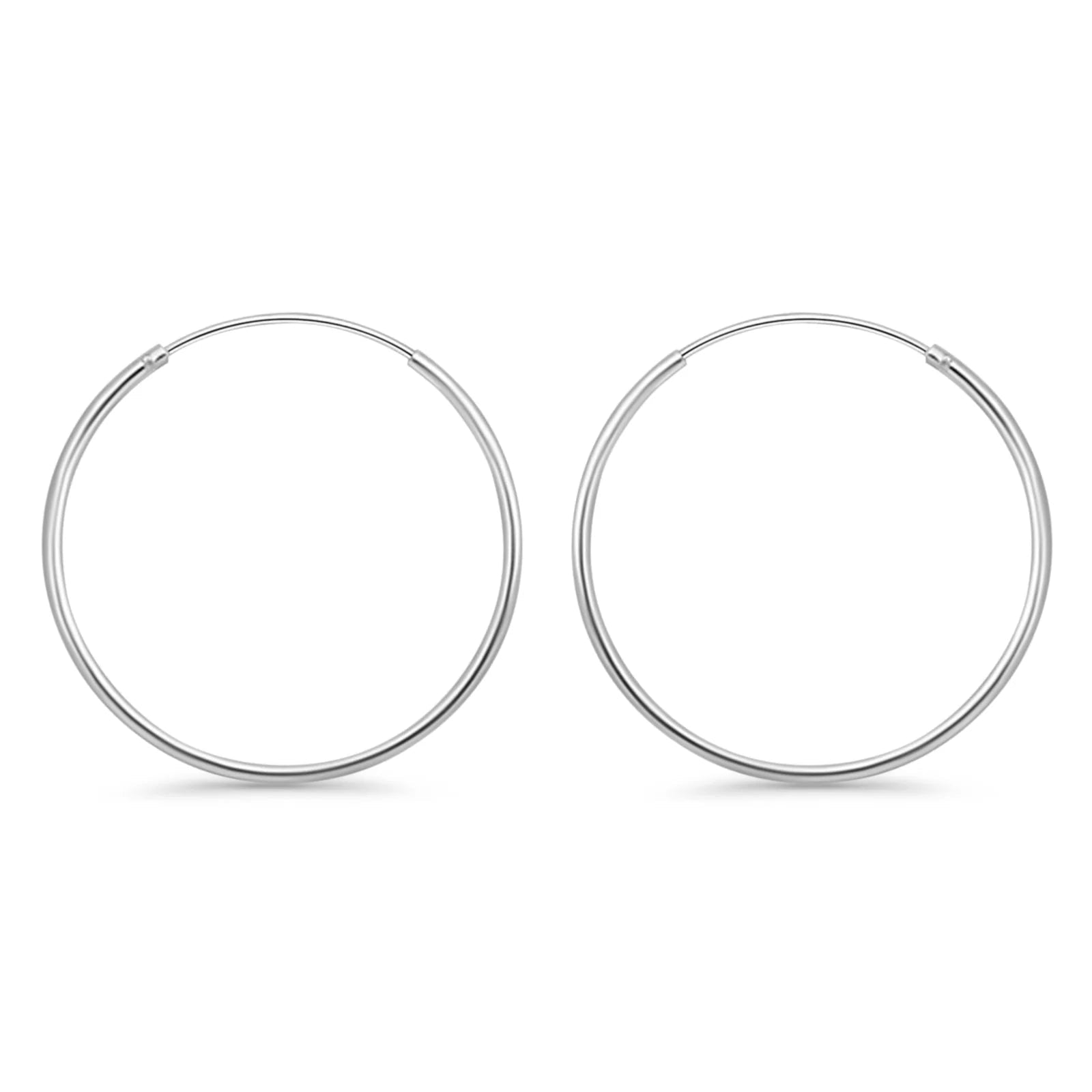 Melchior Jewellery sterling silver hoop earrings 30mm slim polished pair for women everyday wear