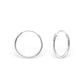 Melchior Jewellery sterling silver hoop earrings classic polished round hoops on white