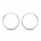 Melchior Jewellery slim polished round sterling silver hoop earrings classic everyday pair on white background