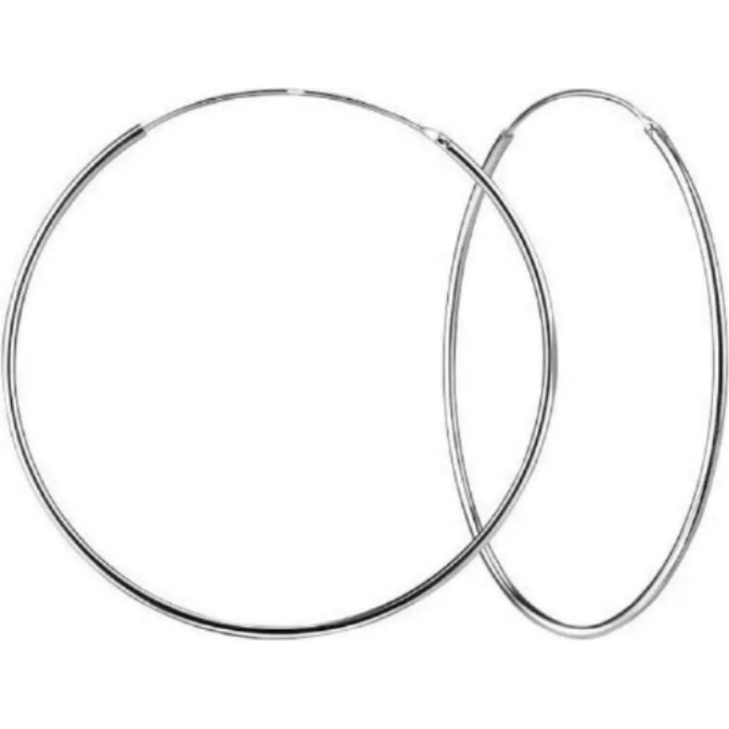 Melchior Jewellery womens sterling silver hoop earrings large thin polished hoops ideal for everyday wear