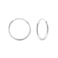 Melchior Jewellery sterling silver hoop earrings polished medium round women hoops with hinged clasp