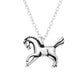 Melchior Jewellery sterling silver horse necklace with detailed horse pendant on fine chain