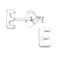 Melchior Jewellery sterling silver initial E earrings for girls small stud childrens earrings