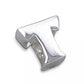 Melchior Jewellery sterling silver letter bead charm T polished alphabet bead with threaded hole for bracelets