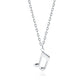 Melchior Jewellery sterling silver music note necklace with delicate chain for women