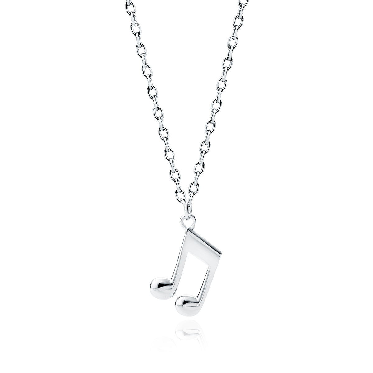 Melchior Jewellery sterling silver music note necklace with delicate chain for women