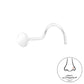 Melchior Jewellery sterling silver nose stud with flat disc design and curved post for comfort