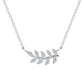 Melchior Jewellery sterling silver olive leaf necklace with delicate chain and detailed leaf pendant