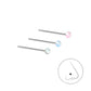 Melchior Jewellery sterling silver opal nose studs in pink blue and white gemstones set in simple stud design