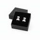 Melchior Jewellery sterling silver panda earrings for children in black presentation box