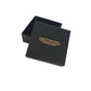 Melchior Jewellery black presentation box for sterling silver rhodium plated hoop earrings